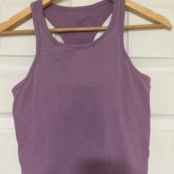 🍋 Lululemon Purple Cropped Ribbed Women's Tank Top size 6 - Picture 1 of 5